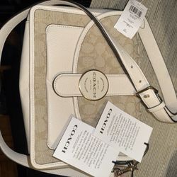 Tan Coach Crossbody Purse