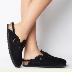 BIRKENSTOCK boston shearling clogs NEW