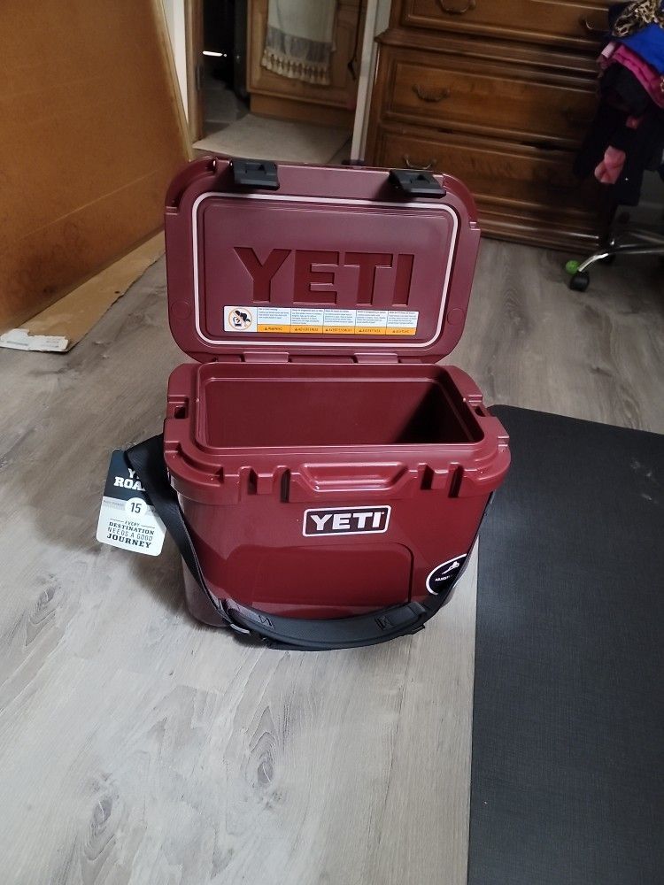 Brand New YETI Cooler, Burgundy, $165. OBO No LOWBALLERS please 