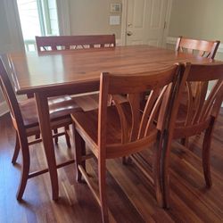 Breakfast Kitchen Dining Table - LIKE NEW - Solid Cherry With Natural Finish