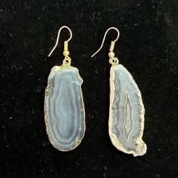 Natural Agata Stone Earrings Read Description just $5 