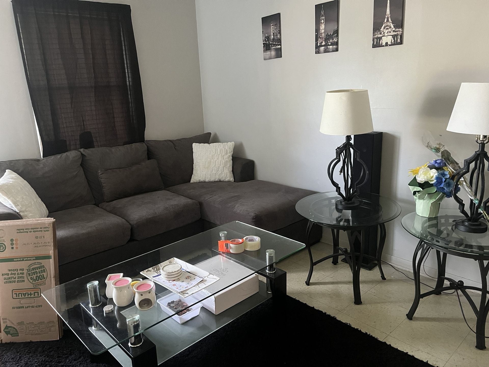 Living Room Sectional &’ Tables