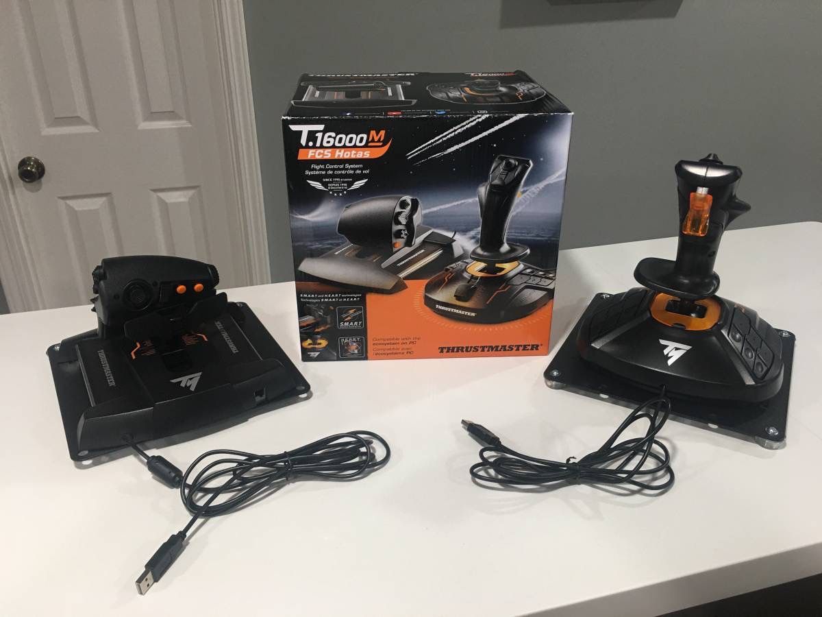 Thrustmaster T.16000M FCS HOTAS + Custom Tabletop Plates