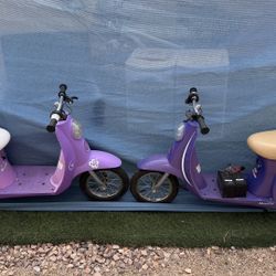 Two Razor Euro Ride On Scooters - Both Work 
