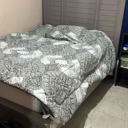 Grey Queen Size Bed And Dresser 