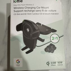 iOttie - Phone Mount In Car Wireless Charging Air Vent and CD Mount