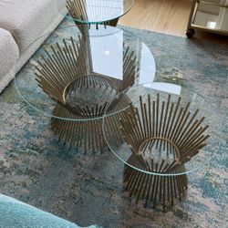 Coffee tables, 3 pieces 