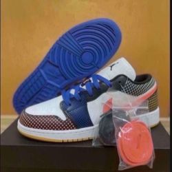 Nike Air Jordan 1 Low MMD Multicolor Size 7y/8.5w Brand New