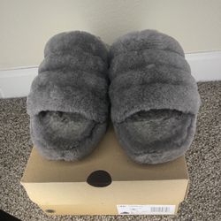 Grey Ugg Slides