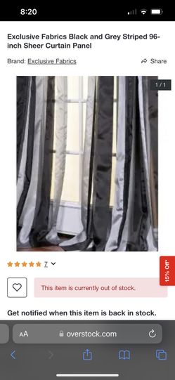 Sheer Black And Gray Curtains