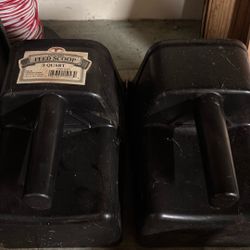 2 Three Quart Feed Scoops… 