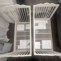 2x Ikea CRIBs that Convert To Tiddker Beds