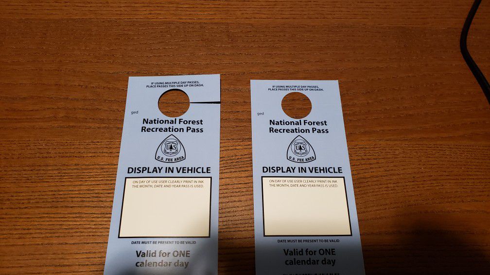 NW / National Forest day passes (two)