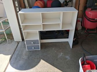White Bookcase with Drawers