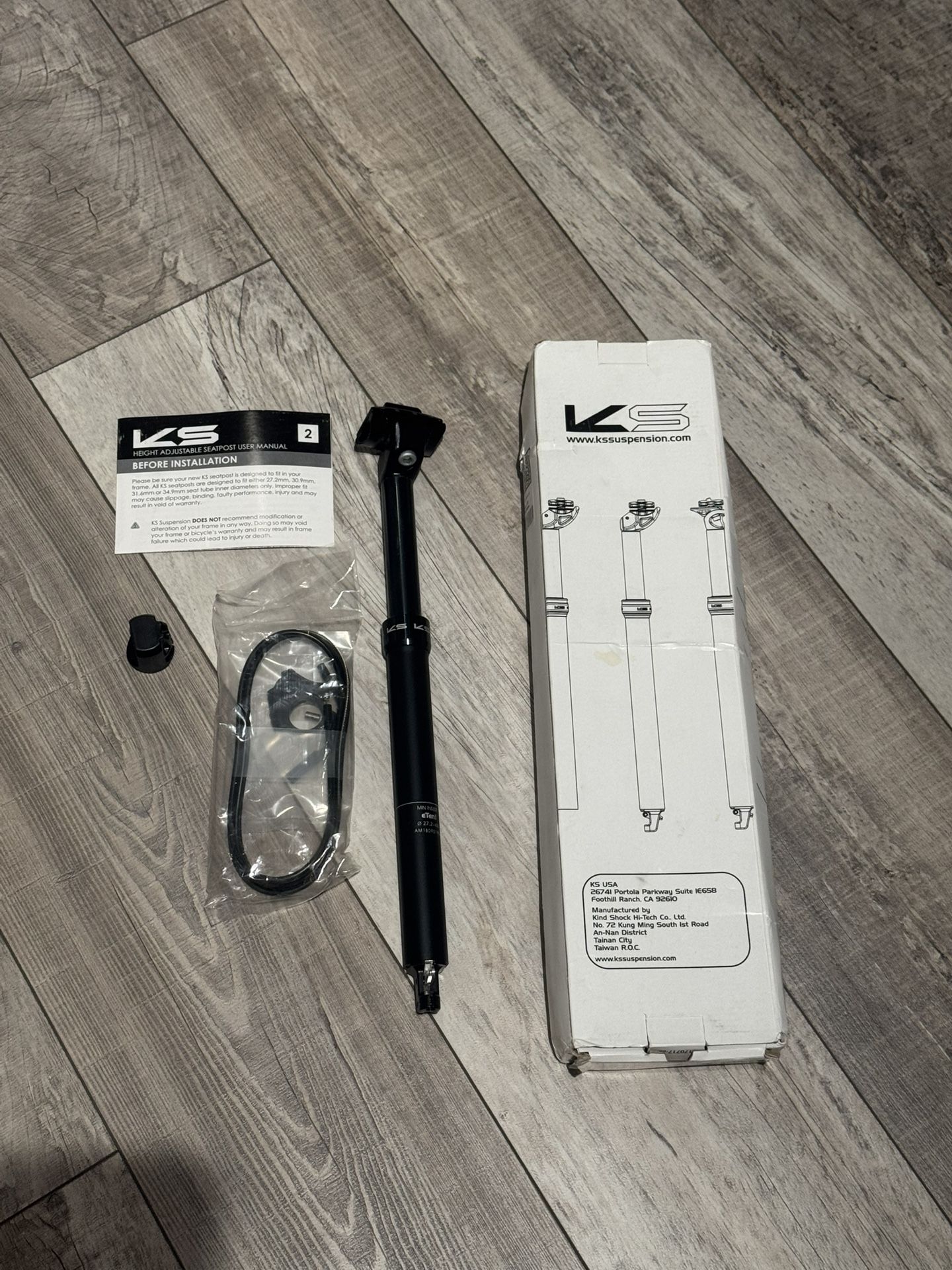 KS eTen Dropper Post Black 27.2x100mm Internal