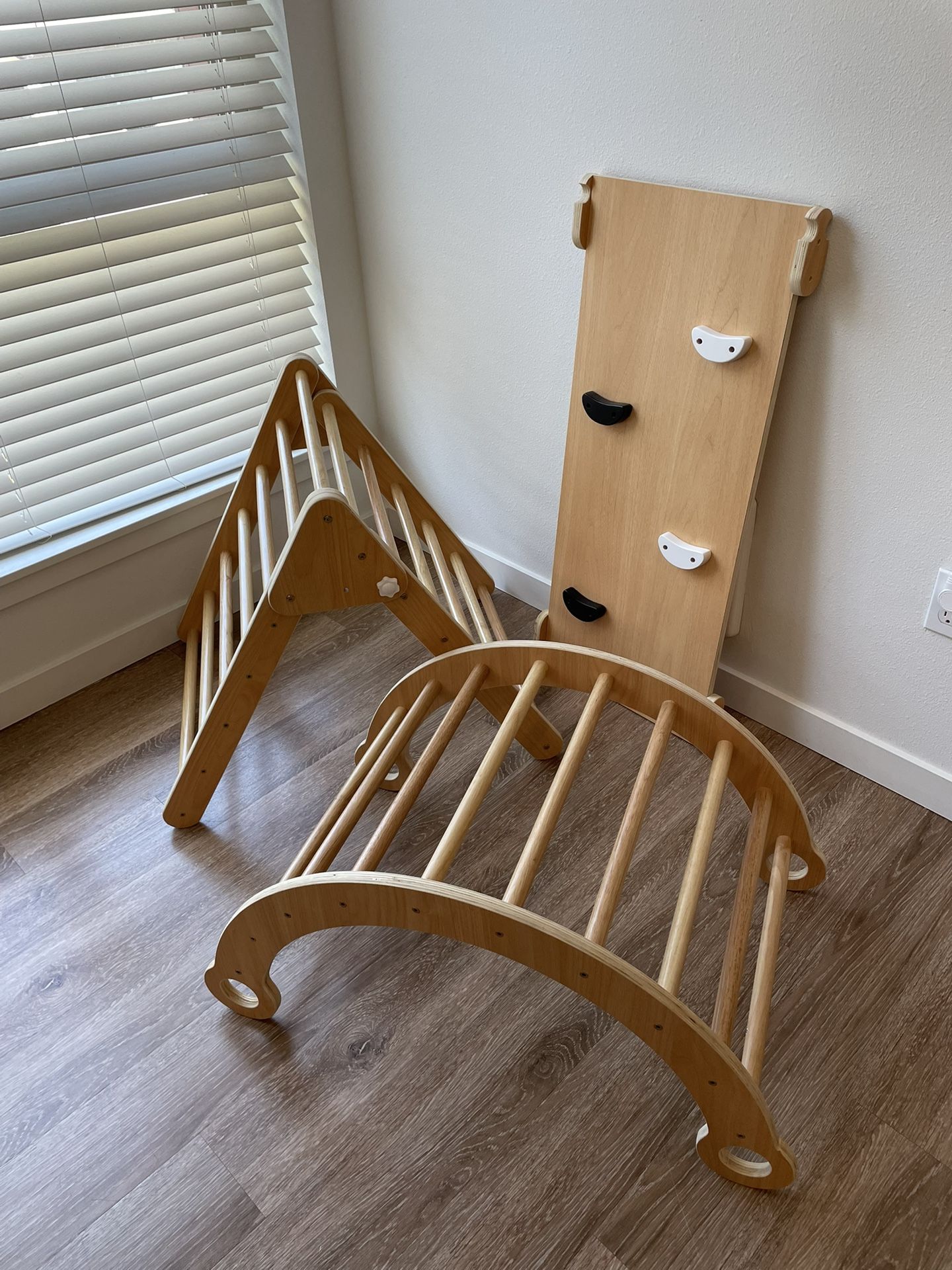 (Pending Pickup) Basic Wooden Pickler Climber Rocker Slide