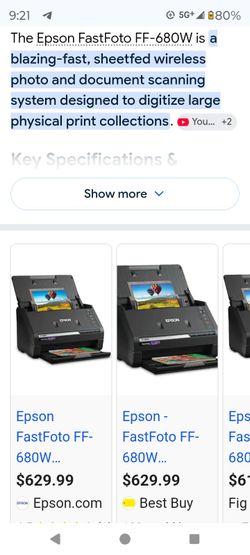 New Epson fastfoto ff-680w