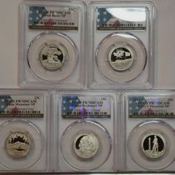 2013 S Clad National Parks Quarter Set PCGS PR70DCAM