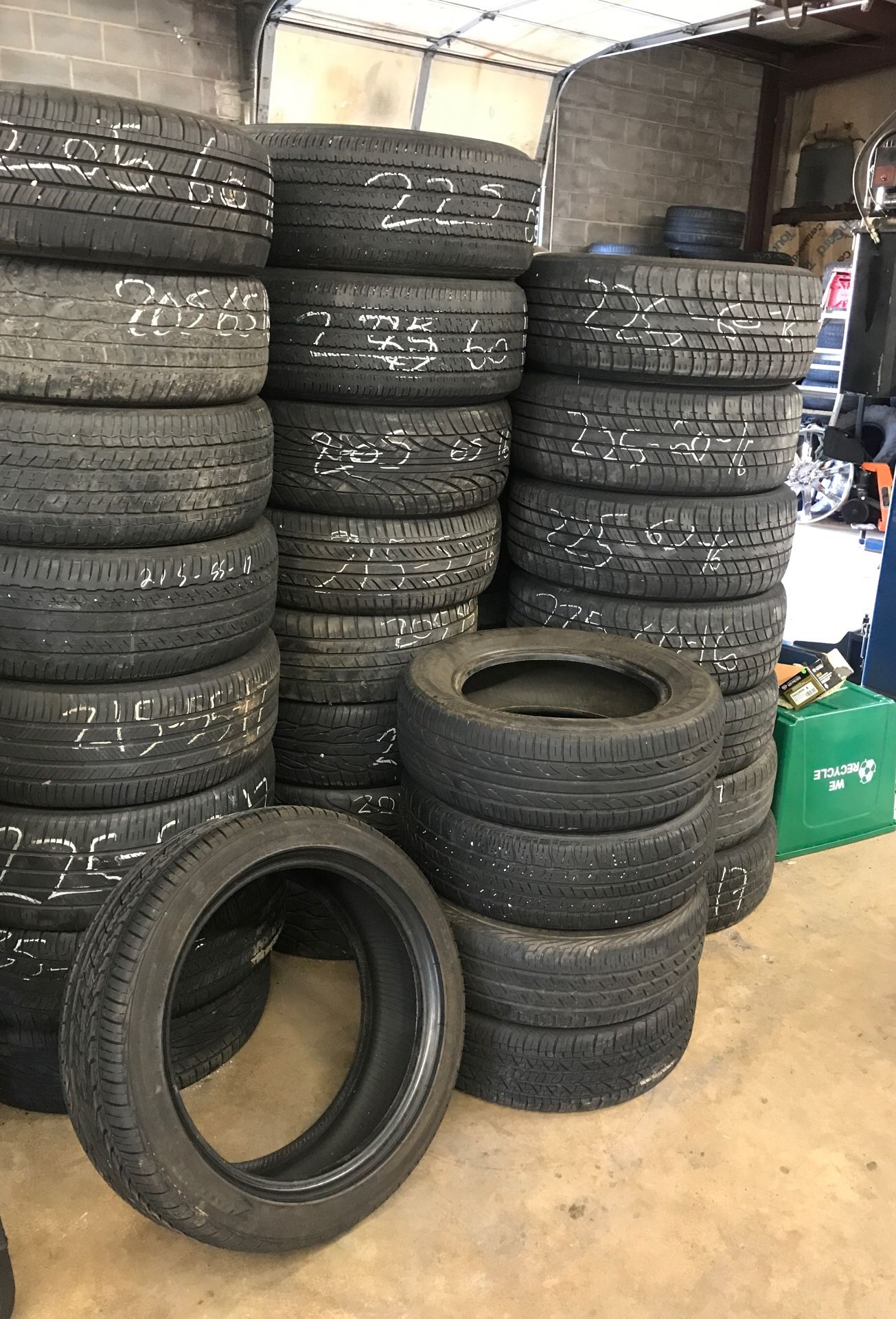 Large inventory used and new tires and wheels