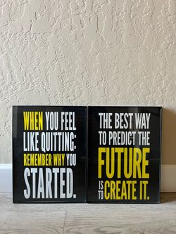 Set of 2 Motivational Framed Wall Art