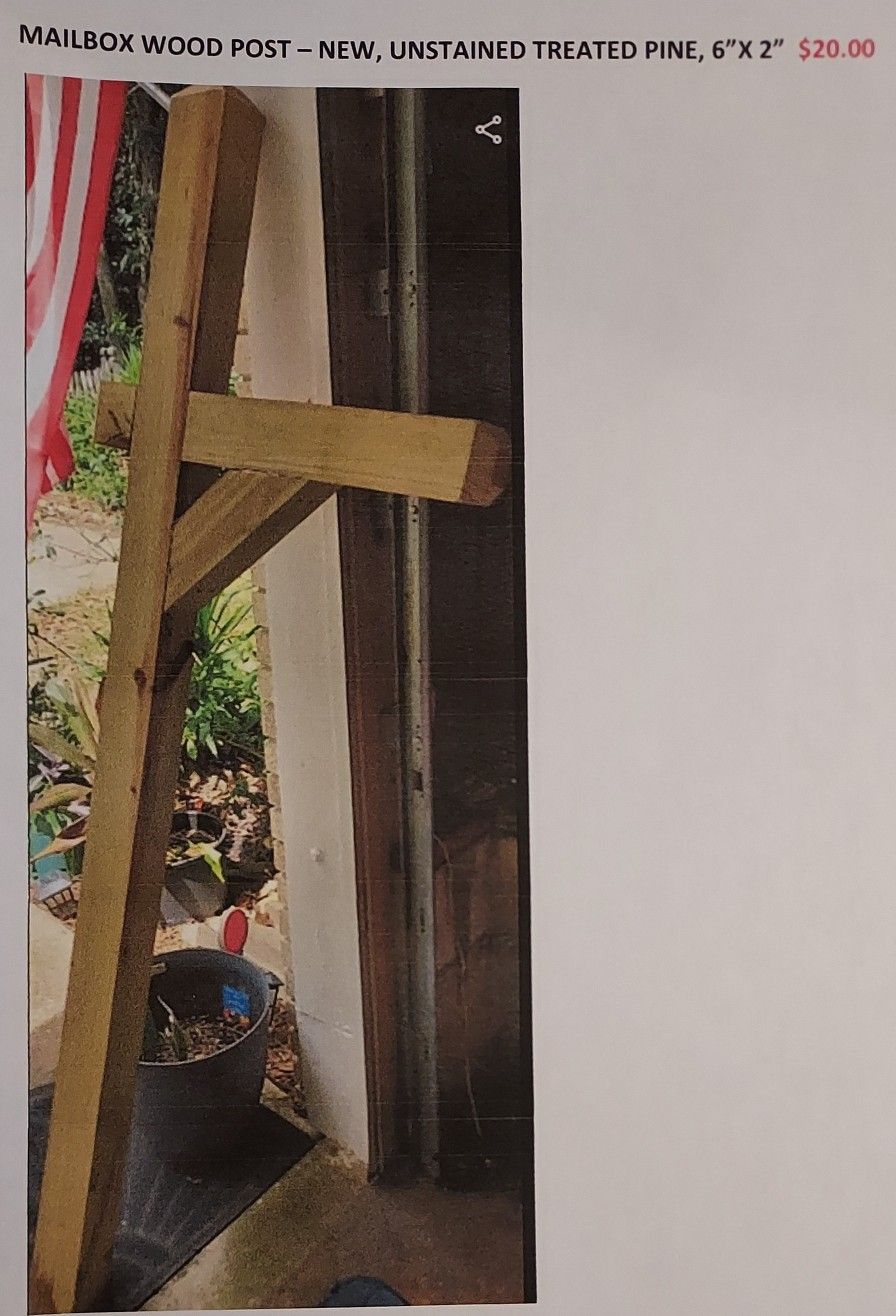 Solid Wood Mail Post