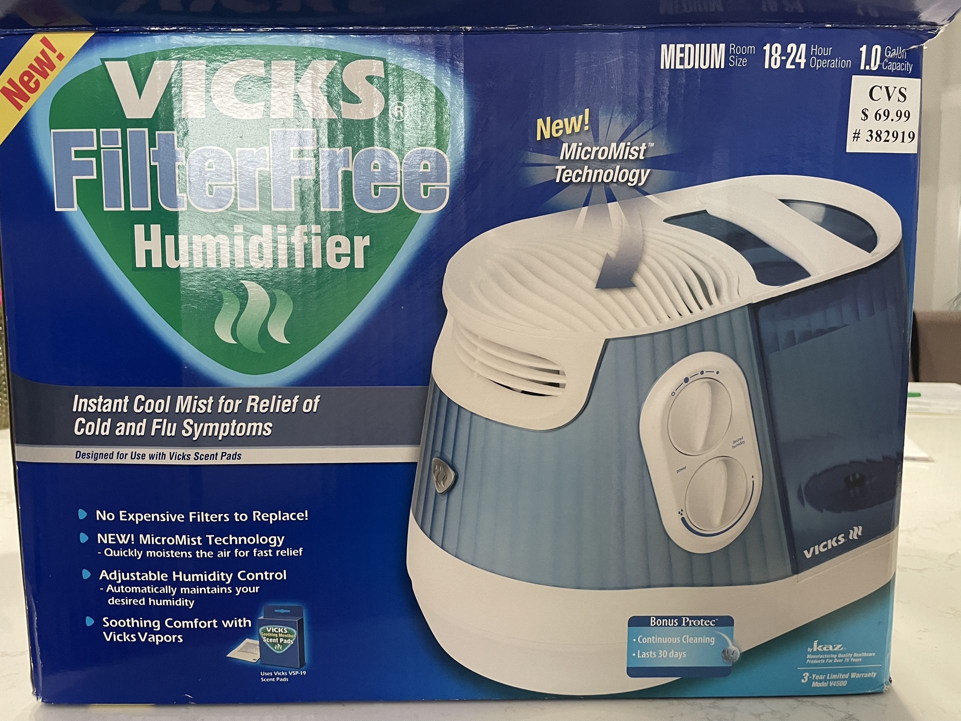 Vicks Filter free Humidifier 