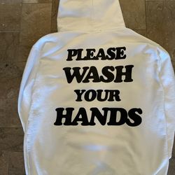 Open to Trades or Offers – Talentless Hoodie “Please Wash Your Hands” – XL