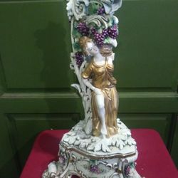 Dresden beautiful Porcelain Sculpture/ Figurine , woman and grapes. Woodland Hills, California