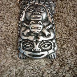 Guru Pendant Antique Unknown  Silver Color 