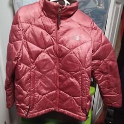 The North Face Ladies Mauve Puffer Jacket Size Med