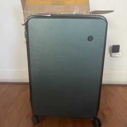 mixi Checked Luggage with Cup Phone Holder