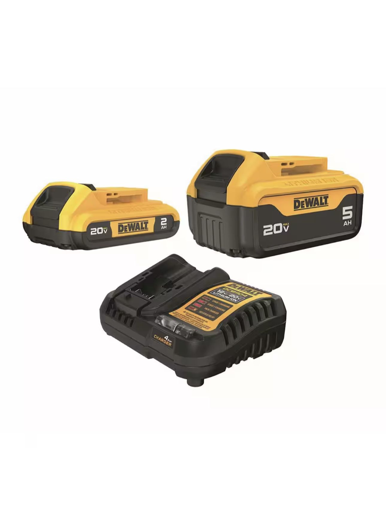 DEWALT Battery 5.0Ah and 2.0Ah Battery and Charger