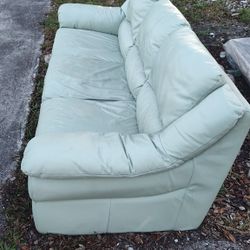 CURB ALERT ITALIAN LEATHER COUCH
