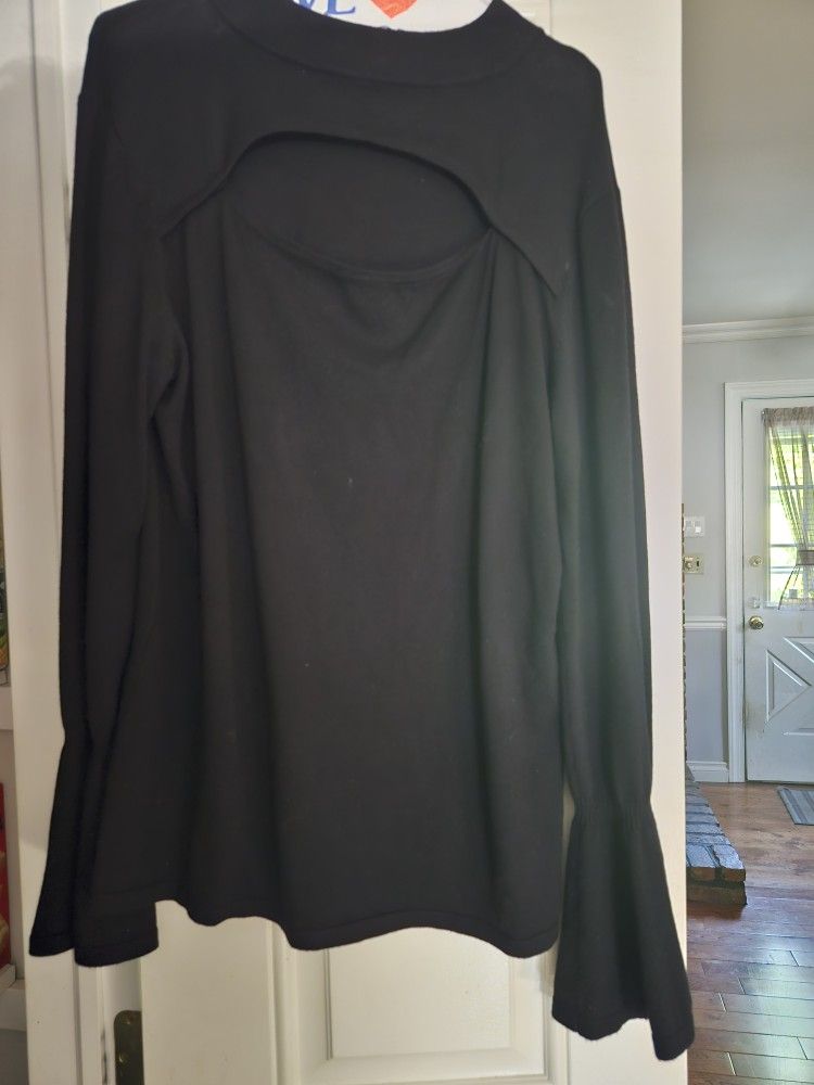 Ladies Black Dressy Sweater Size XL
