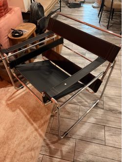 Modern black chrome chair