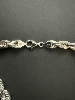 14k White Gold 585 Perú Rope Chain 112 Grams $10500
