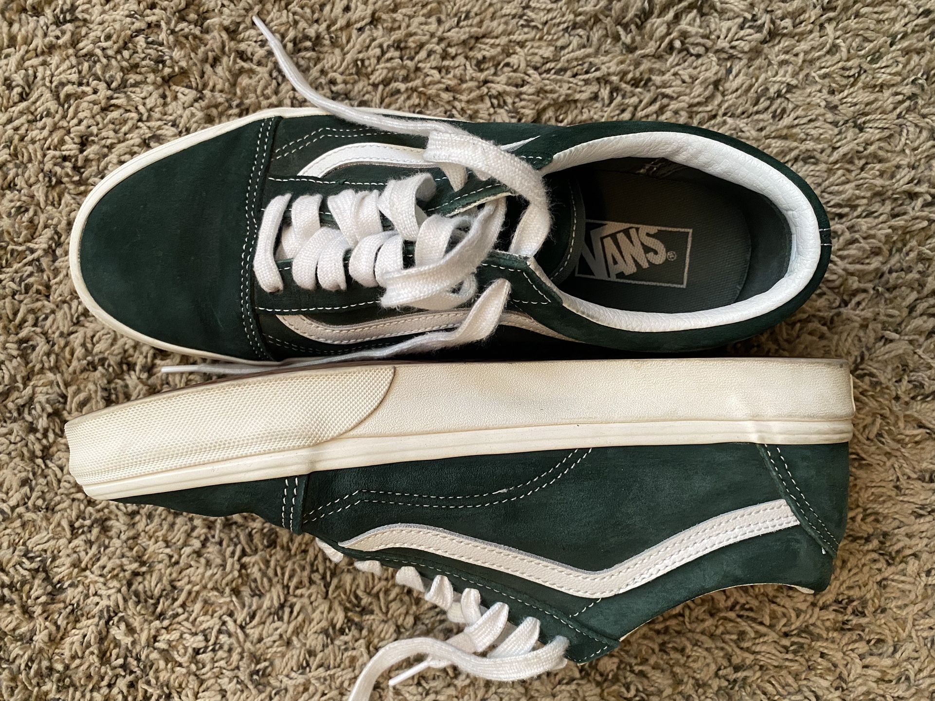 Green Suede Vans 