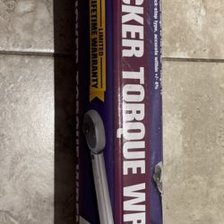 This is a Pittsburgh 1/2-inch drive click-type torque wrench,