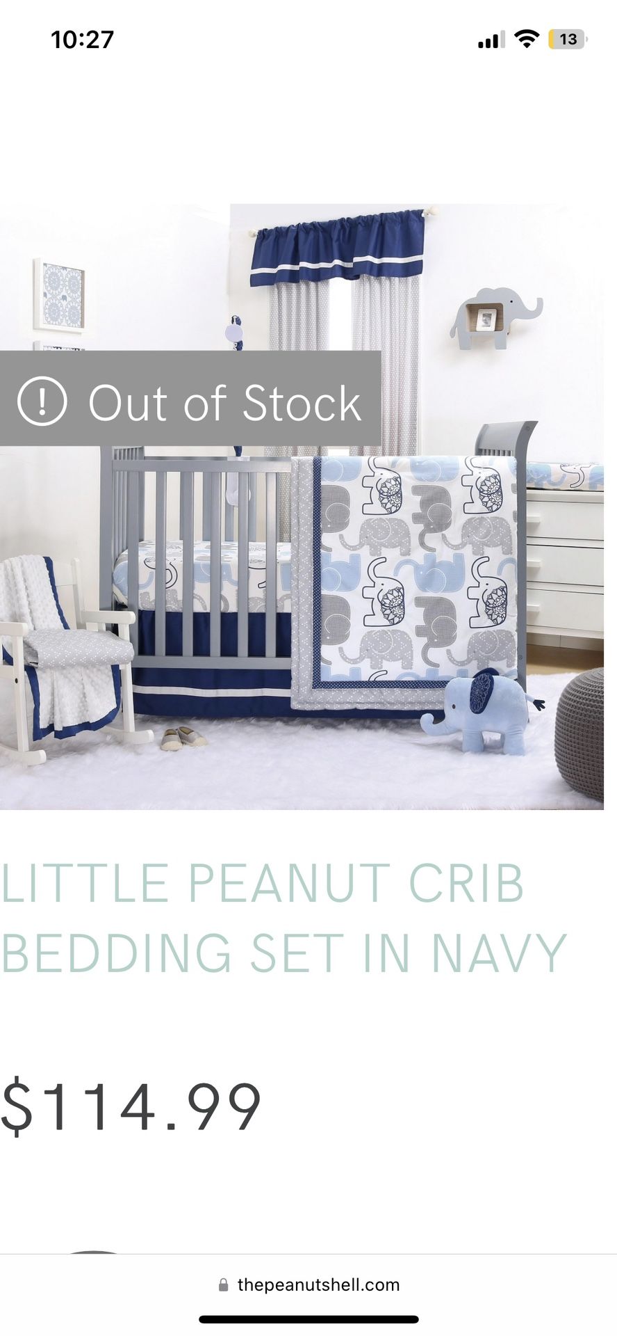 Little Peanut Crib Bedding Set Baby