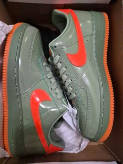 Nike Air Force 1 Low Sneakers Green Orange