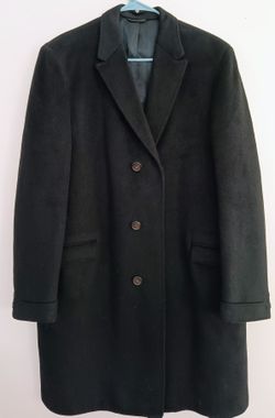 Men's XL Long Coat Made in USA 100% Cashmere Mens