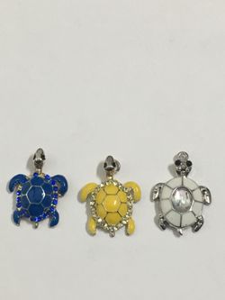 3 MULTICOLOR TURTLE PENDANT 😍😍😍 Vintage To fashion