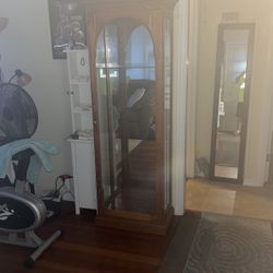 Oak Glass Curio Cabinet