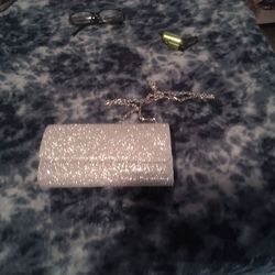 Glitter Silver Purse 