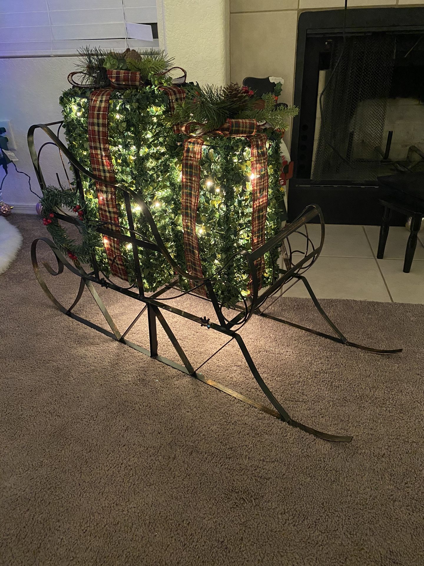 Christmas Sled Decorations With Lights