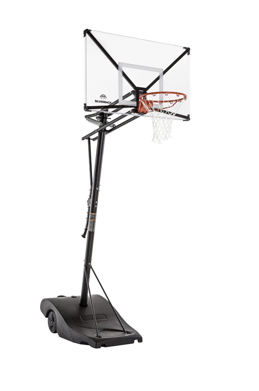 Silverback SBX 54" Backboard Portable Height-Adjustable Basketball Hoop