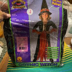 Gothic Witch Halloween Costume Size 8-10