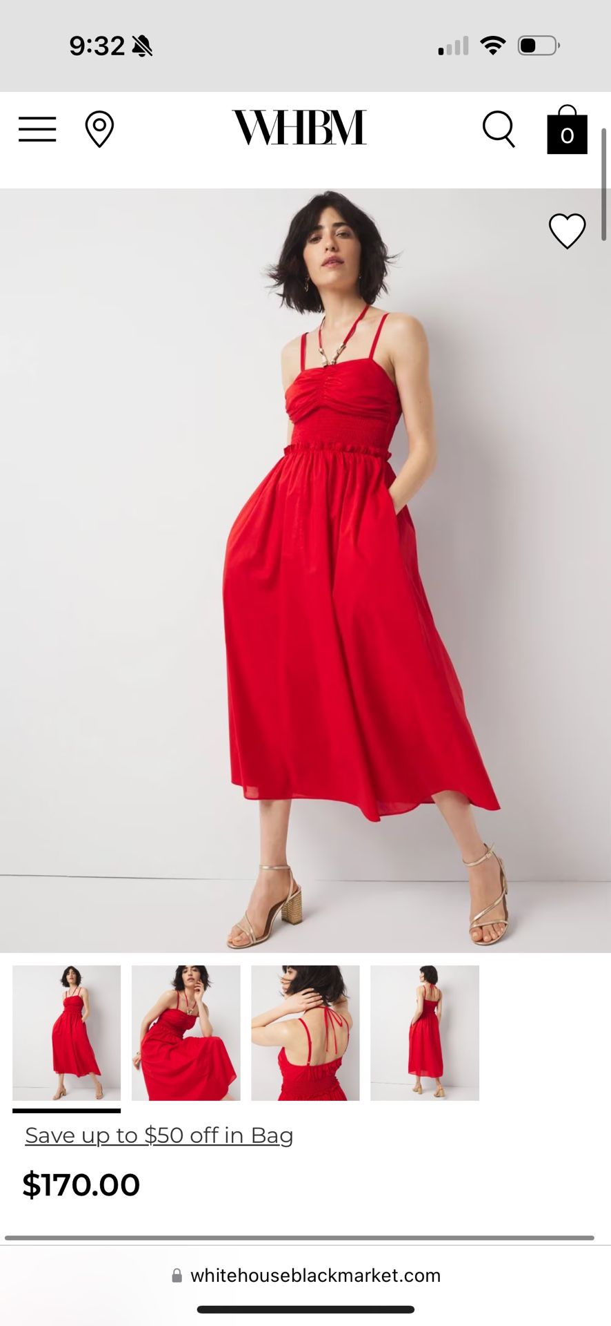 white house black market red dress