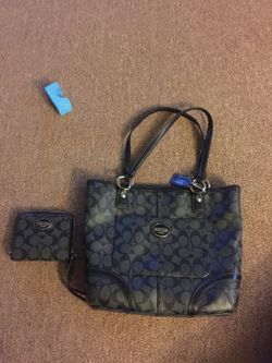 Coach woman's purse with matching wallet