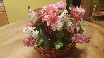 Decorative basket of flowers